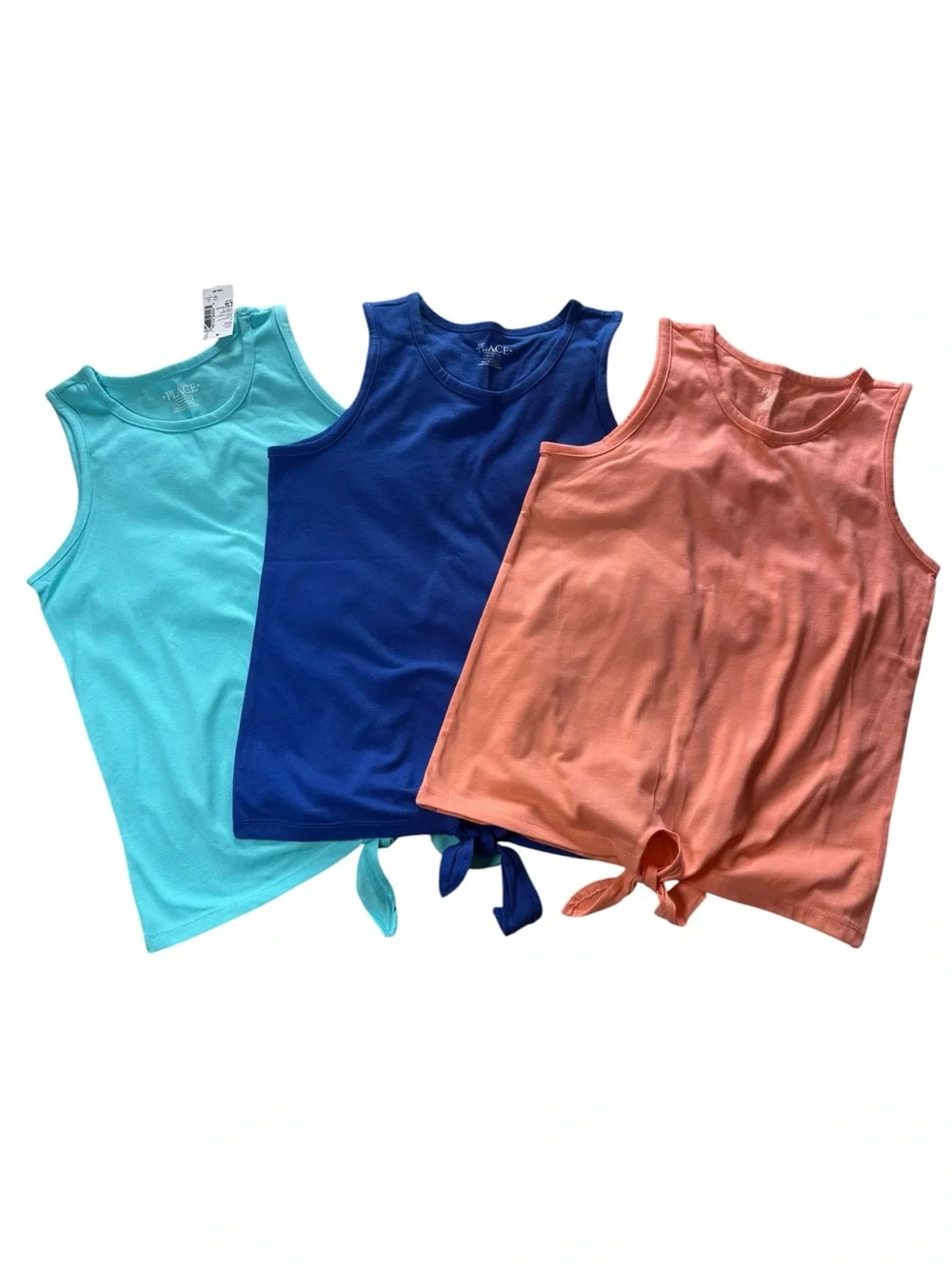 NWT The Children's Place Tie-Hem 3 Pack 10-12 Large Tank Tops